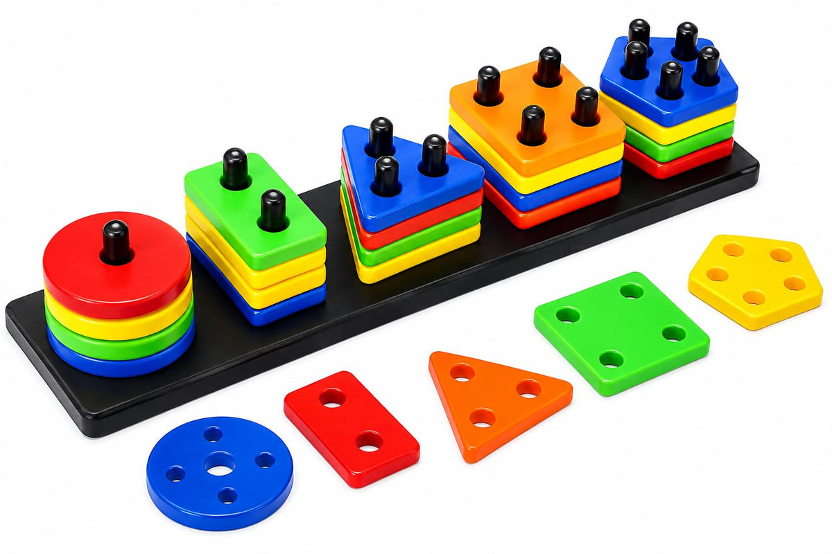 DAYSTAR Geometric Angle Blocks for Kids, 26 Pcs