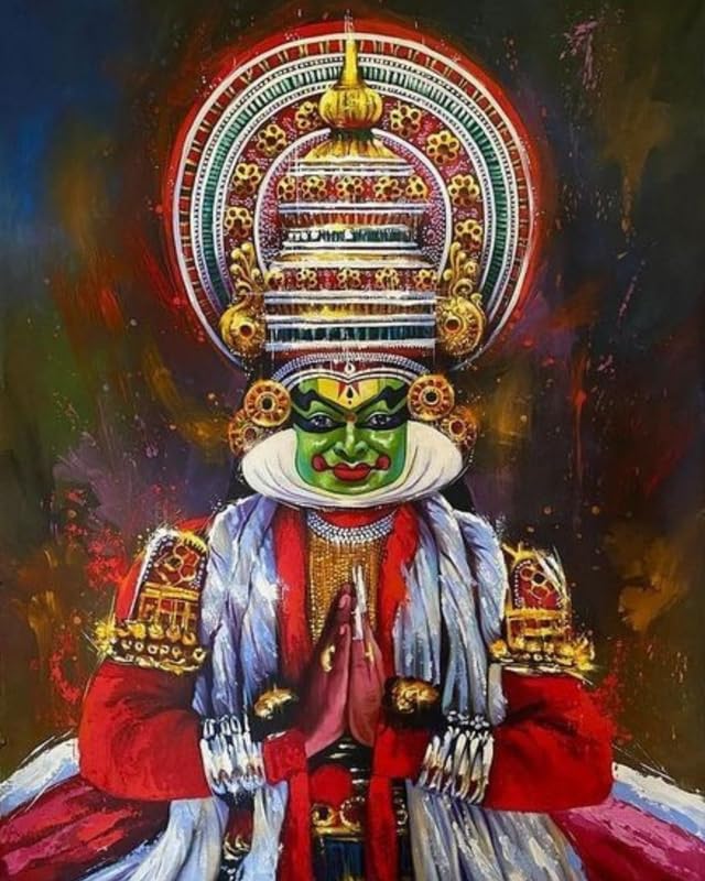 Tulip N Turtle Namaskaram Diy Acrylic Paint By Number Kit For Adults Beginner Canvas Painting By Number Acrylic Painting. Wall D