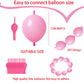 Adido Eva Link Balloons Pink 12 Inch Quick Latex Link Balloon 80 Pcs For Birthday, Halloween, Christmas, Party Festival Decorati