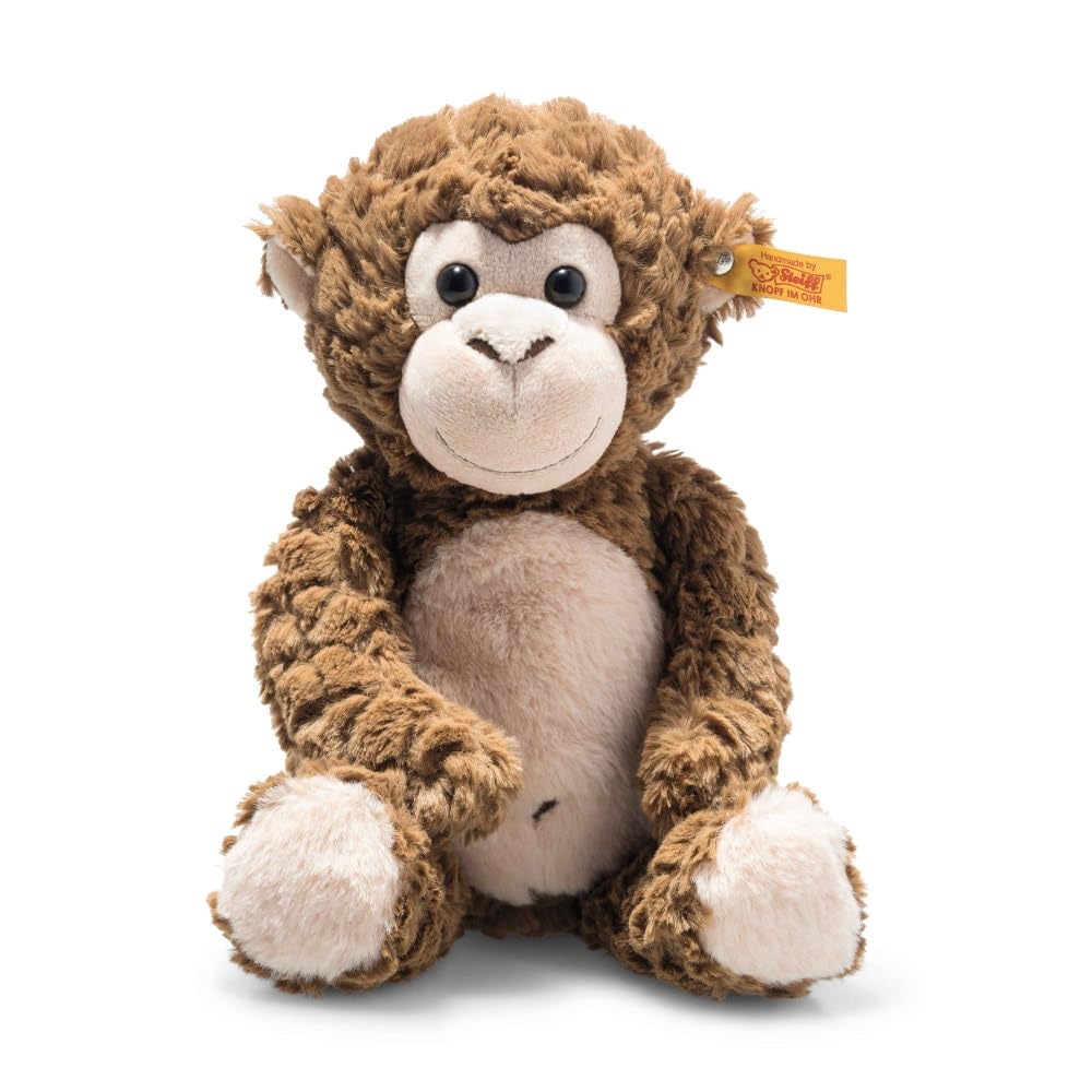 Steiff Bodo Monkey  enhanced Monkey Stuffed Animal  Monkey Toys  Stuffed Monkey  Monkey Plush  Cute Plushies  Plushy Toy for Girls Boys and Kids  Soft Cuddly Friends (Brown  12)