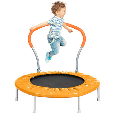 Roinoim Kids Trampoline With Handle - 36'' Mini Toddler Rebounder For Indoor & Outdoor Play, Safe & Sturdy Jumping Exercise Tram