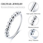 Cieltear Sterling Silver Anxiety Ring For Women Fidget Rings For Women Anxiety Ring With Beads Stress Relief Gifts Spinning Ring