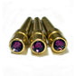 WE Games Brass Cribbage Pegs with Austrian Crystals - Set of 3 - Amethyst Purple