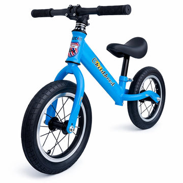 Gocart With G Logo Lightweight Pedal Free Spokes Wheel Adjustable Seat Balance Bmx Bike Bicycle For Girls And Boys (Blue, Black)