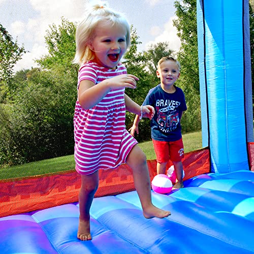 Bounceland Royal Palace Inflatable Bounce House [Blower NOT Included], Long Slide, Large Bouncing Area, Basketball Hoop and Sun