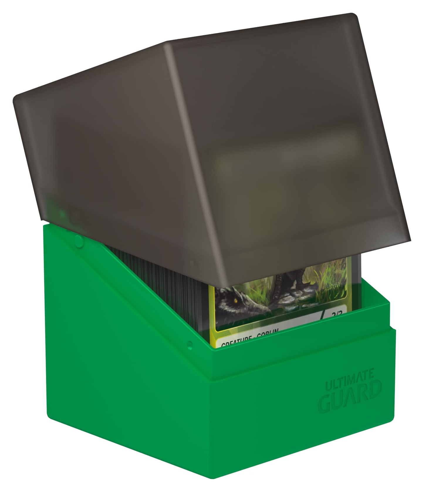 Ultimate Guard Boulder Synergy 100+, Deck Case For 100 Double-Sleeved Tcg Cards, Black/Green, Secure & Durable Storage For Trading Card Games