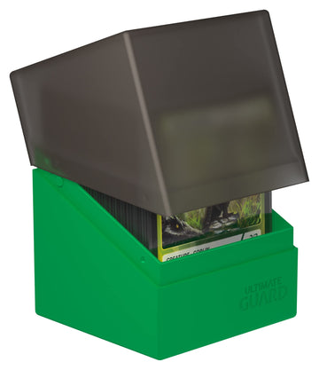 Ultimate Guard Boulder Synergy 100+, Deck Case For 100 Double-Sleeved Tcg Cards, Black/Green, Secure & Durable Storage For Trading Card Games