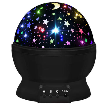 Hongid Night Light For Kids,Kids Night Lights,Star Night Light Projector,Star Projector 360 Degree Rotation - 4 Led Bulbs 16 Light Color Changing With Usb Cable,Lamp Ceiling Lights For Kids Bedroom