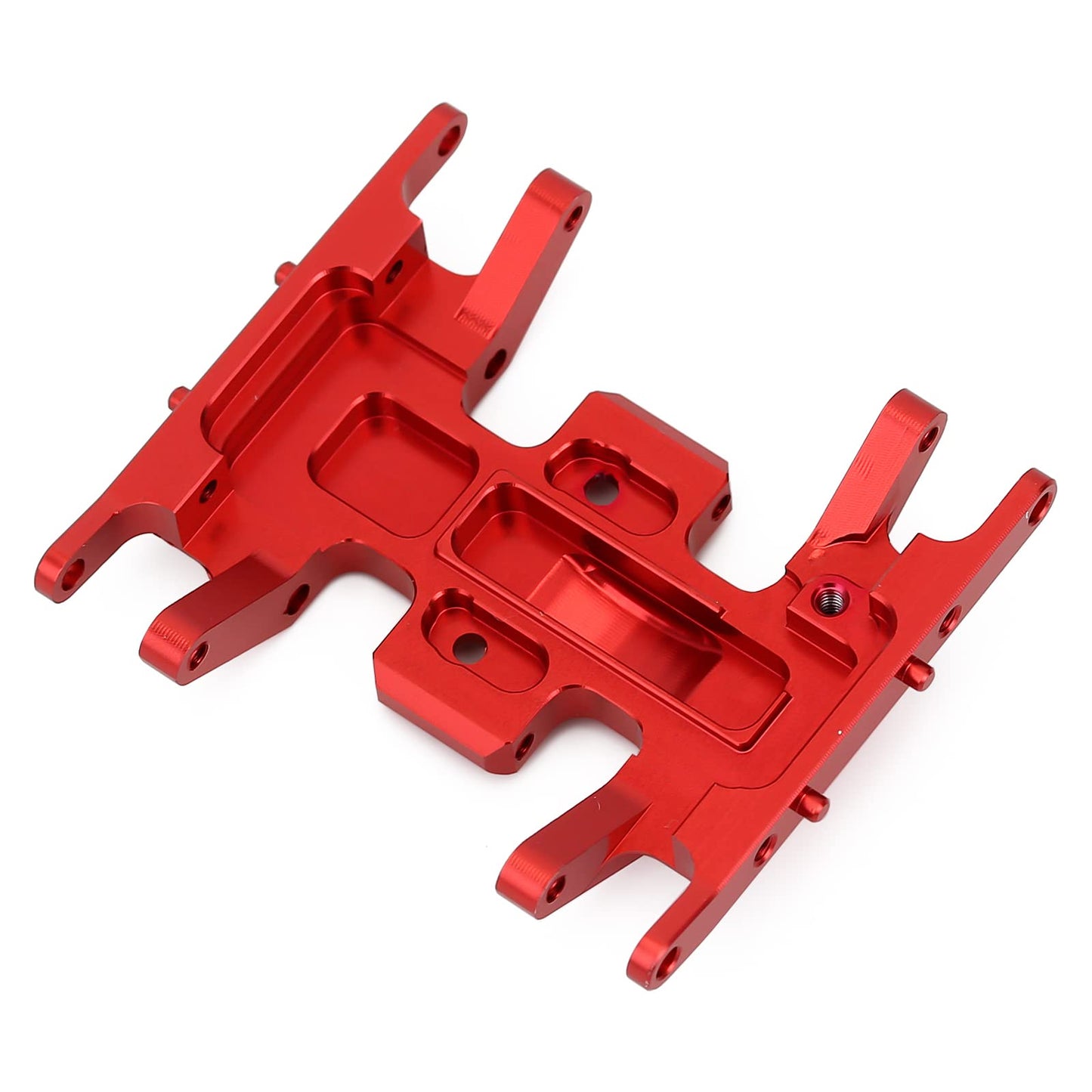INJORA RC Skid Plate for Axial SCX24 Bronco Gladiator Deadbolt C10 Upgrades Parts 1/24 RC Crawler(Red)