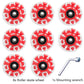 Nezylaf 8 Pack 78A Light up Roller Skate Wheels 32  5836  65mm  Luminous Skate Wheels with Bearings Installed for Indoor or Outdoor Double Row Skating and Skateboard Accessories