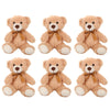 Seyomi Plush Teddy Bear Stuffed Animal, 6 Packs 13.7 Inches Teddy Bear For Baby Shower For Boys Girls Teddy Bear Bulk For Birthday Wedding Party, Light Brown