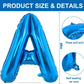 Toniful 40 Inch Large Blue Letter A Balloons Giant Alphabet Letter Balloons,Foil Mylar Big Balloons For Birthday Party Anniversa