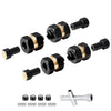 4pcs Brass Extended 7mm Hex Wheel Hubs Extension Adaptor Combiner Coupler for Axial SCX24 Upgrades 1/24 RC Crawler Car Replaceme