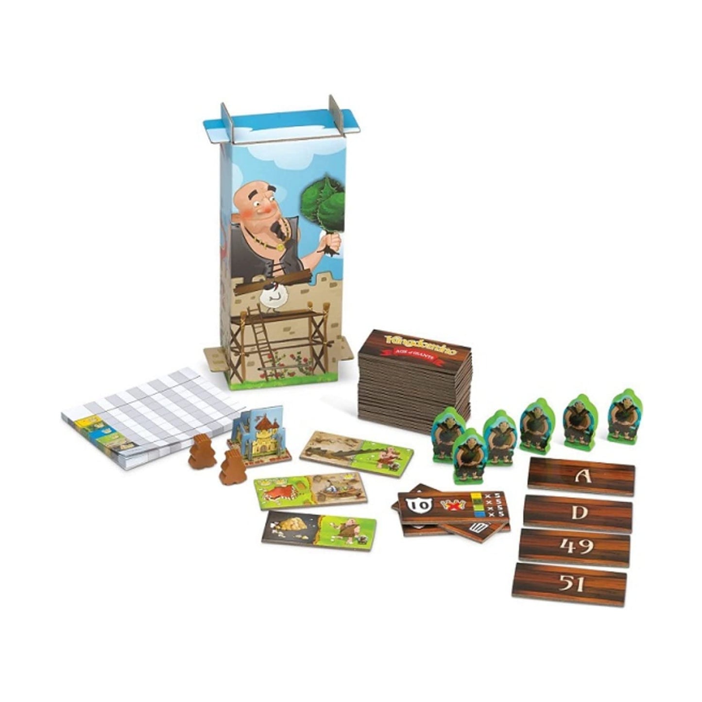 Blue Orange Games Kingdomino Age of Giants Expansion - Kids  Family or mature-themed Strategy Board game extension for award winning Kingdomino or Queendomino games - 2 to 5 players. Recommended for ages 8+
