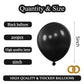 Kawkalsh 200Pcs 5 Inch Black Balloons, Small Mini Latex Balloons For Party Birthday Baby Shower Anniversary Festival Arch Garlan