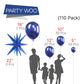 Partywoo Nile Blue Balloons, 110 Pcs 22 Inch Star Balloons And Dark Blue Balloons Different Sizes Pack Of 18 Inch 12 Inch 10 Inch 5 Inch For Balloon Garland Balloon Arch As Birthday Party Decorations