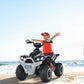 Olakids Ride On Atv, 12V Kids 4 Wheeler Battery Powered Toy Car For Toddlers, Electric Rear Motorized Quad Vehicle For Boys Girls With Led Lights, Music, Horn, High Low Speed, Soft Start (Black)