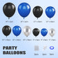 Black Blue Silver Balloon Garland Kit, Blue Silver Balloon Garland Kit With Black Blue And Silver Latex Balloons, Black Blue Sil