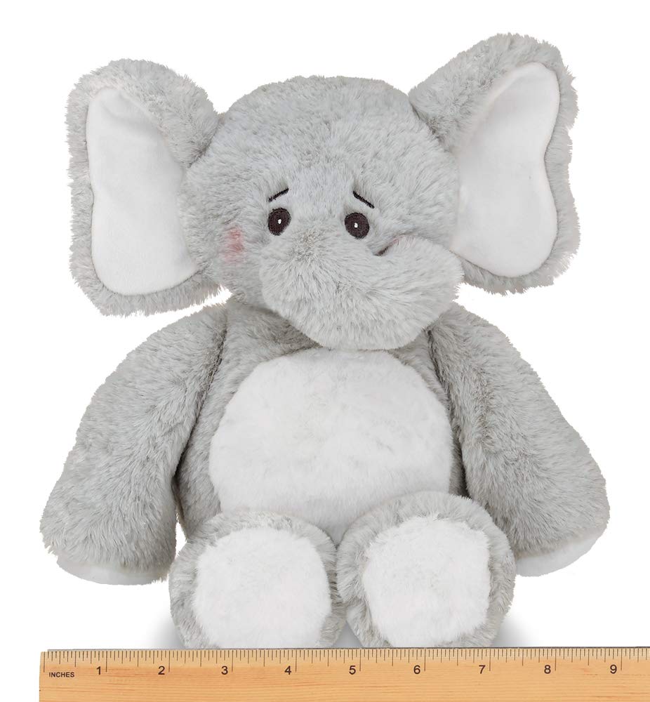 Bearington Baby Spouts Hugs A Lot Elephant Plush, 14 Inch Elephant Stuffed Animal