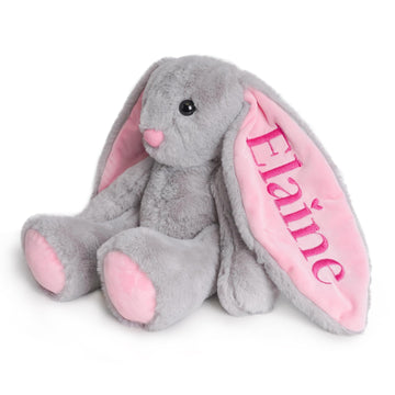Customizedbee Embroidered Plush Bunny With Child'S Name, Personalized Bunny Stuffed Animal, Custom Baby Toys, 1 Year Old Girl Gi