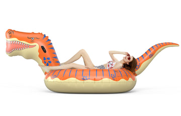 Jasonwell Inflatable Dinosaur Pool Float For Boys Girls Adults 124'' Giant T-Rex Floatie Summer Beach Swimming Pool Inflatables Ride On Party Pool Toys Raft Lounge Kids Tyrannosaurus Rex Toys