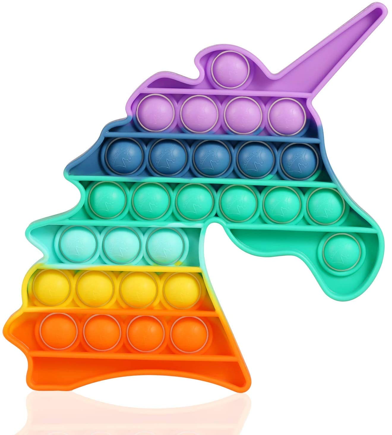 Funblast Unicorn Pop It Fidget Toy, Silicone Pop It Fidget Toy Unicorn , Great Fidget Toy Sensory Toys Novelty Gifts For Girls B