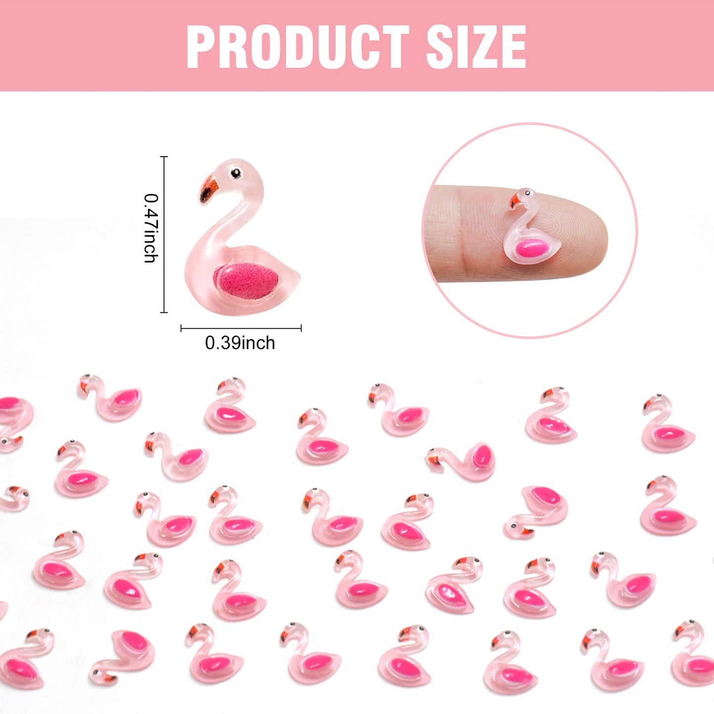 100 Pieces Mini Flamingos Ducks for Crafts Dollhouse Tiny Resin Animals Flamingo Decor Tiny Things for Dollhouse Fairy Garden Mi
