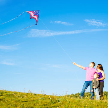 Motiloo Delta Kite For Kids Adults Easy To Fly American Flag Kite Best Kite For Beginner