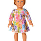 Cat Dresses For Girls & Doll 18 Inch Long Sleeve Fall Winter Kids Dresses 6 7