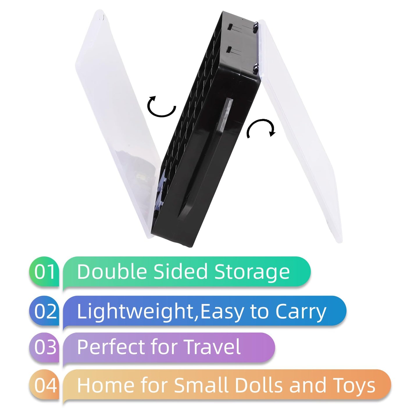 Toy Car Storage Organizer Case For Hot Wheels Car - Double Sided Display Carrying Container Holder For Matchbox Cars, Lol Surpri