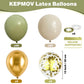 Sage Green And Gold Balloons, 60Pcs 12 Inch Sage Green White Sand Balloon Set With Metallic Chrome Gold Confetti Latex Helium Balloons For Jungle Safari Forest Theme Birthday Graduation Party Supplies