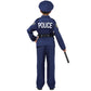 Spooktacular Creations Halloween Police Costume For Kids, Dark Blue Police Officer Costume For Boys, Toddler Cosplay Roleplay Themed Party (3T (3-4 Yrs))