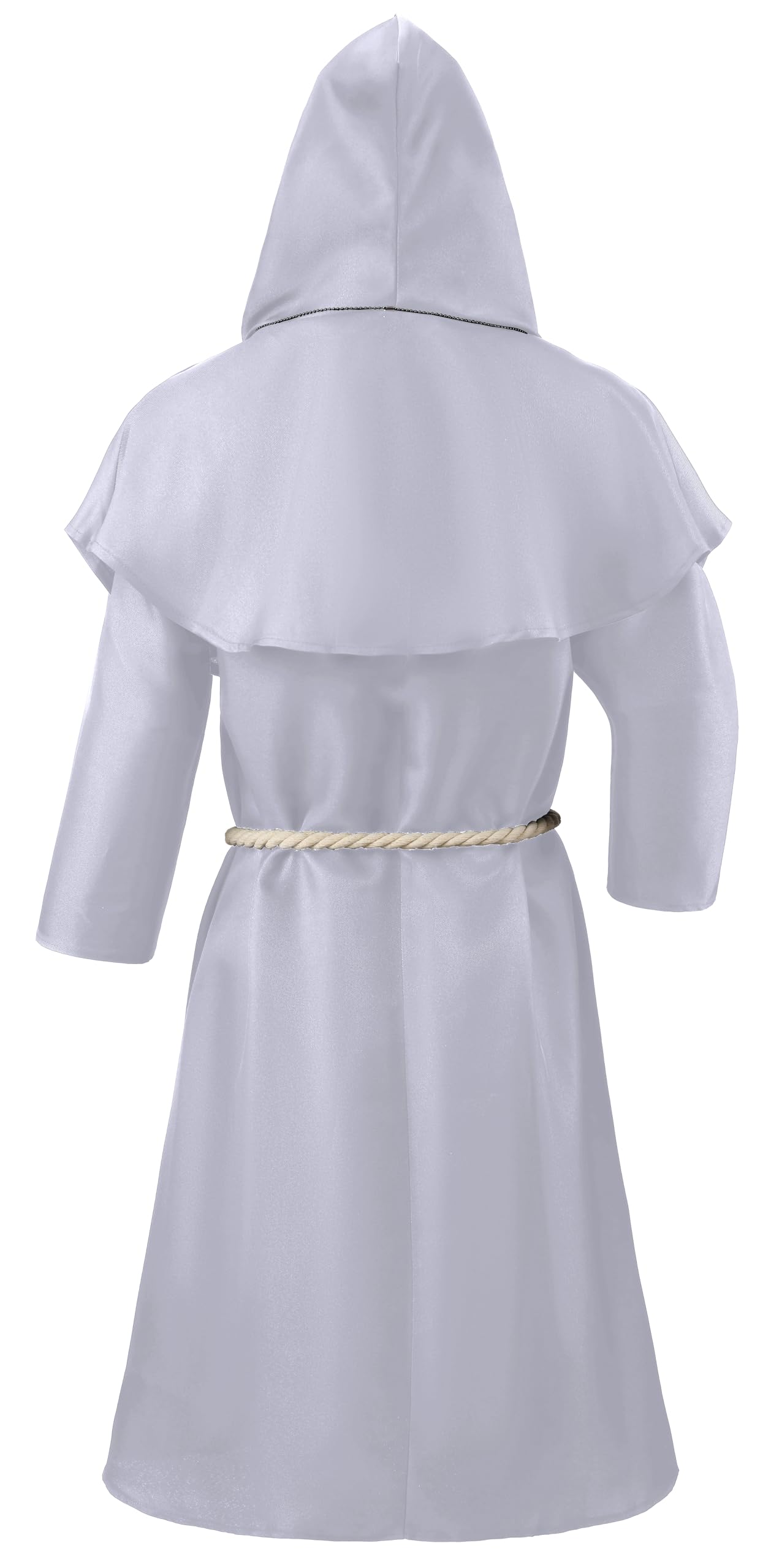 Knelor Kids' Medieval Monk Hooded Robe - Renaissance Priest Cloak For Halloween