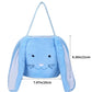 Xinblueco Plush Easter Bunny Basket Easter Buckets With Long Plush Ear Personalized Egg Hunting Easter Bags,Bunny Easter Tote Ba