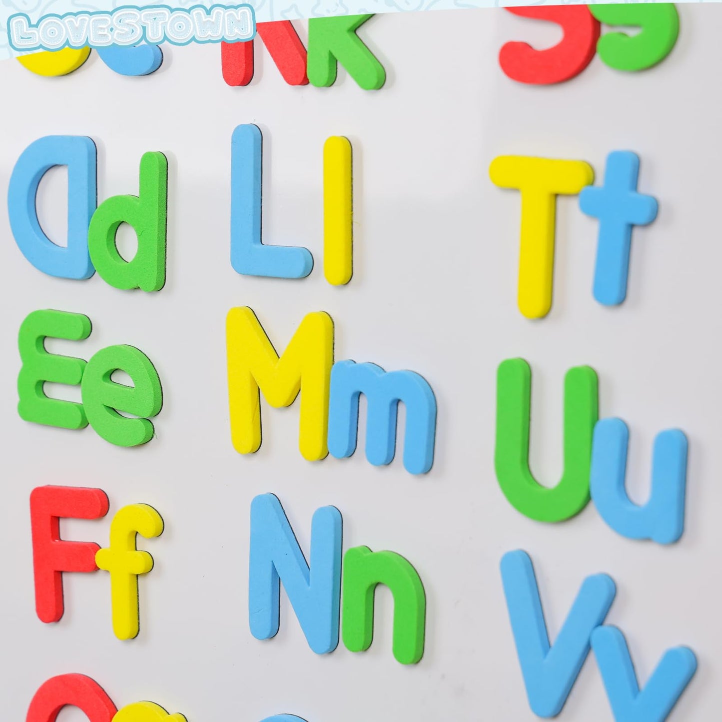 Lovestown 112Pcs Magnetic Letters Numbers, Refrigerator Alphabet Magnets Spelling Learning Magnets For Kids Toddlers Fun Early Education
