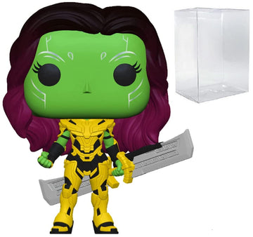 POP Marvel: What If? - Gamora with cutting edge of Thanos Funko Pop! Vinyl Figure (Bundled with Compatible Pop Box Protector Case)  3.75 inches