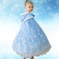 Purfeel Girls Princess Velvet Cape Kids Elsa Hooded Princess Cape Halloween Snow Cloak Costume 3-6Years