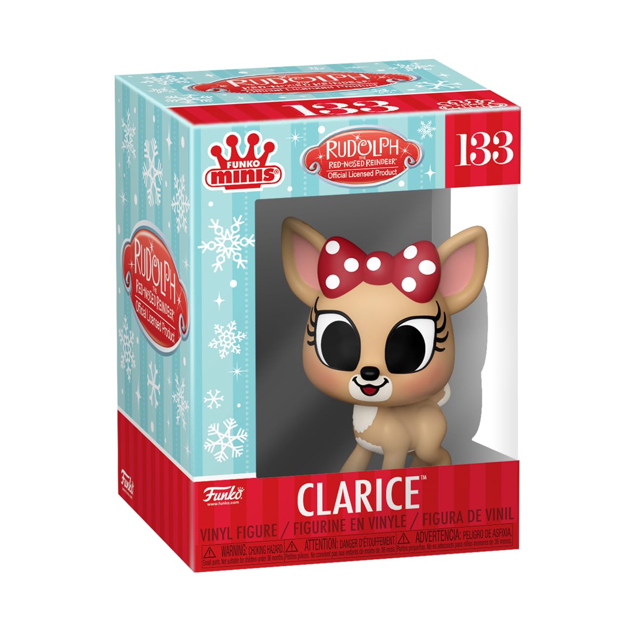Funko Pop! Minis Vinyl Figure - Holiday Rudolph the Red-Nosed Reindeer, Model 64345, Styles May Vary, Multicolor