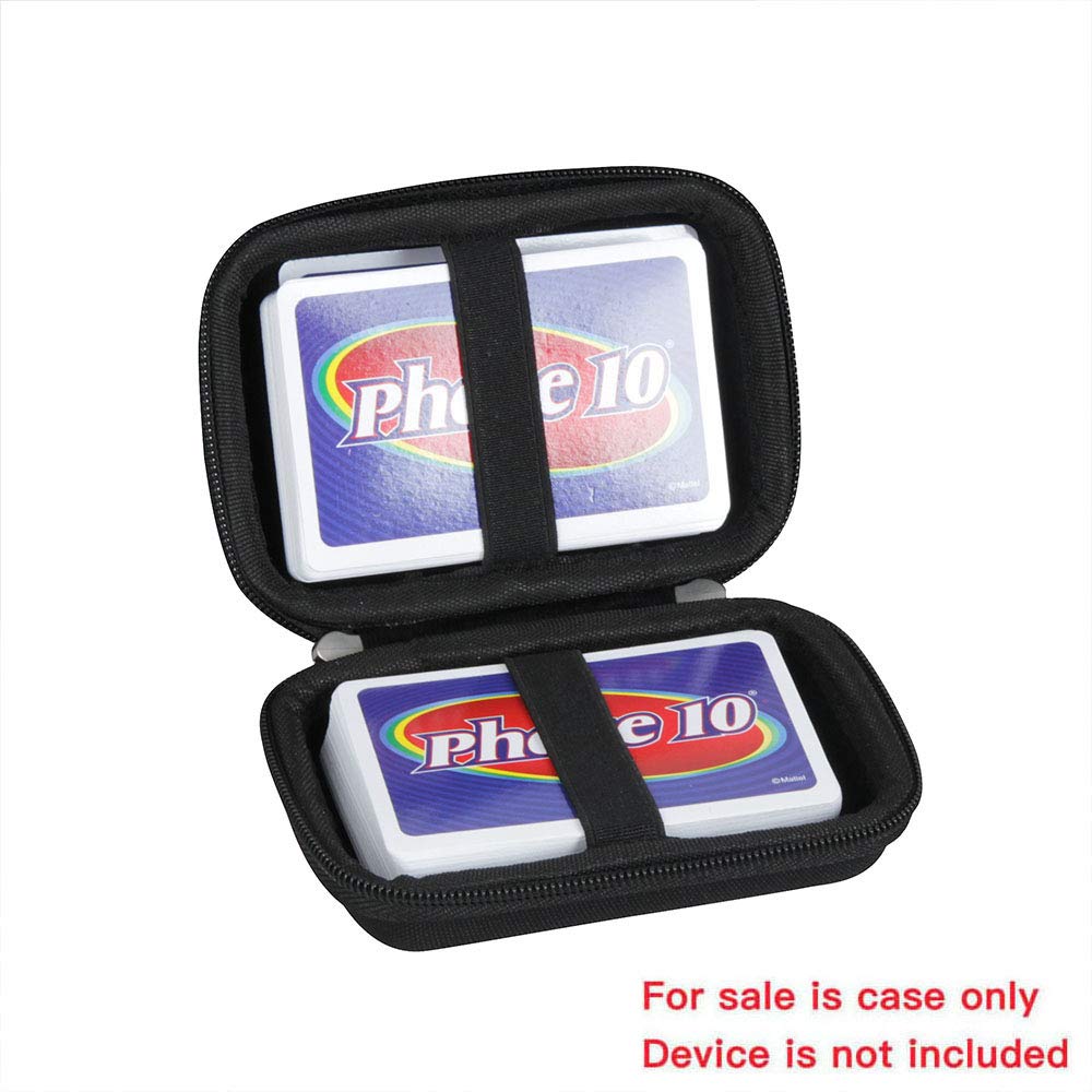 Hermitshell Hard Travel Case for Phase 10 Card Game Styles May Vary - Not Including Cards (Black)