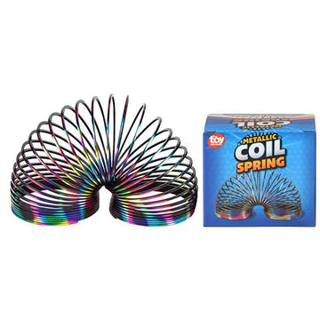 The Dreidel Company Metallic Coil Spring, Rainbow Magic Springy Toy For Kids, Party Favor, Birthday Parties, Carnival Prizes, Go