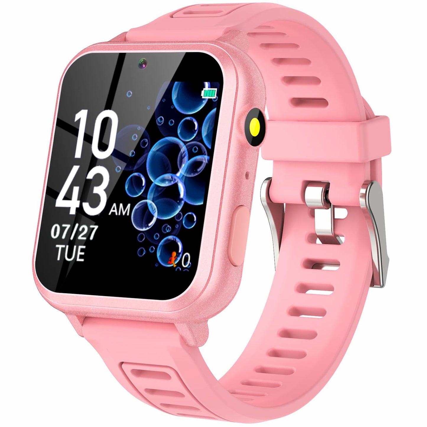 Cosjoype Kids Smart Watch for Girls 6-12, HD Touch Screen, 24 Puzzle Games, Video Camera, Music Player, Model S16