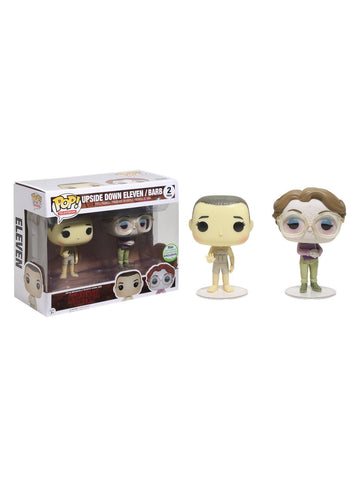 Pack 2 Figures Pop! Stranger Things Upside Down Eleven & Barb Eccc 2017 Exclusive