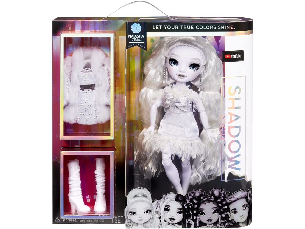 Rainbow High Natasha Zima Grayscale Fashion Doll With 2 Outfits & Accessories, Gift For Kids 6-12
