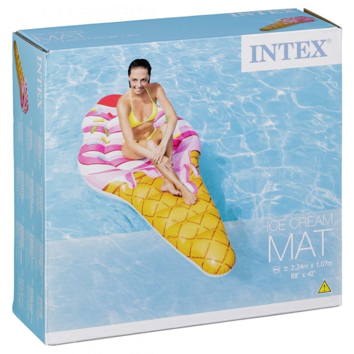 Intex 58762Eu Realistic Print Mattress Ice-Cream Lilo, Multi-Colour, 224 X 107 Cm