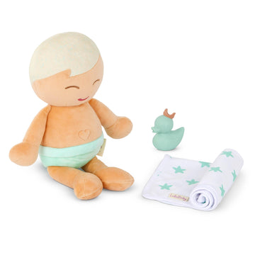 Lullababy - 14-Inch Bath Baby Doll Boy - Blond Hair - Soft Plush Body For Real Water Play - Tub Toys - Kids Ages 2 Years Old & U