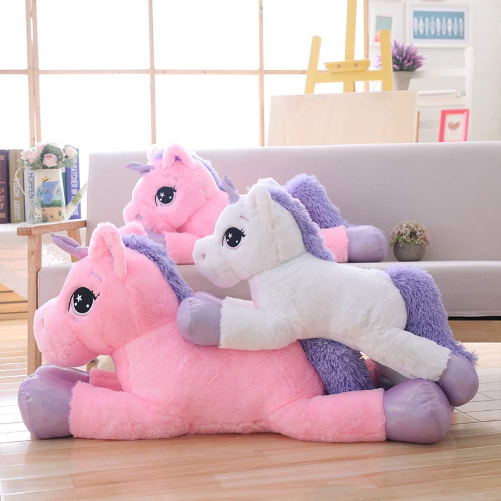 Sofipal Giant Unicorn Stuffed Animal Toys,Soft Large Unicorns Plush Pillow Cushion For Birthday,Valentines,Bedroom (White, 43')