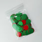 picwrap Confetti Circles 1 1/4 Inch Small 3 800 Plus Circles Red Green White