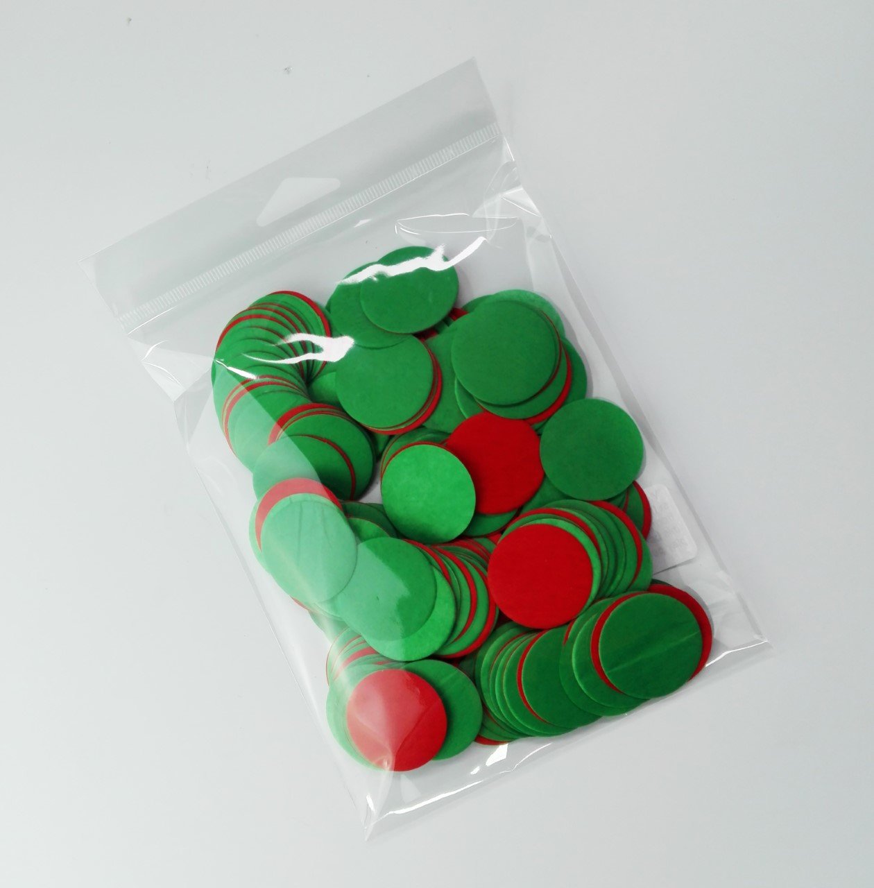 picwrap Confetti Circles 1 1/4 Inch Small 3 800 Plus Circles Red Green White
