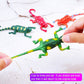 ChuburD 10PCS Lizard Figurines, Color Changing Chameleon Toy, Small Rubber, Various Colors, Model XY-10, Ideal for Kids 3+ and Goodie Bags