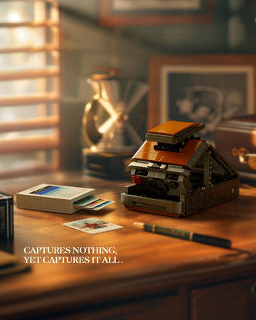 Nifeliz Plexoid BX-70 Camera Building Set for Adults, Vintage Photography Model Toy to Build and Collect, Retro and Creative Gif